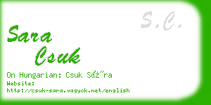 sara csuk business card